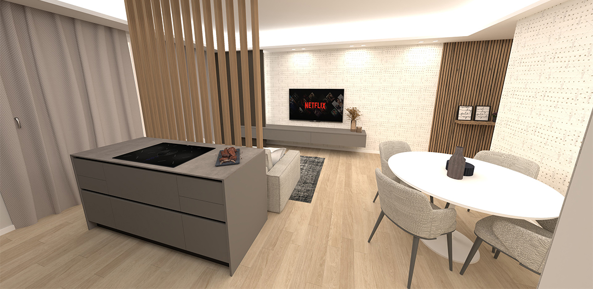 Soggiorno del Trilocale - Residenza Antares di Albino