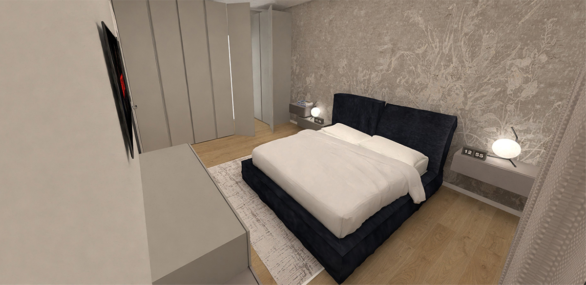 Camera da letto del Trilocale - Residenza Antares di Albino